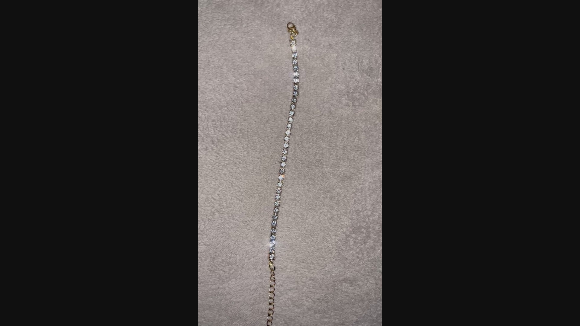 Bracelet Scintillant plaqué Or 18K et pierres de Moissanite Artificielle 4mm